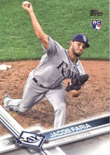 2017 Topps Update #US240 Jacob Faria NM-MT RC Rookie Rays ID:5836