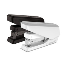 Fellowes LX840 EasyPress Half Strip Metal Stapler Ergo Grip 25 Sheet Black White