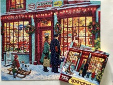 Large SPRINGBOK 1000 Pc. Jigsaw Puzzle ‘Toy Store’ | Christmas | Made in USA