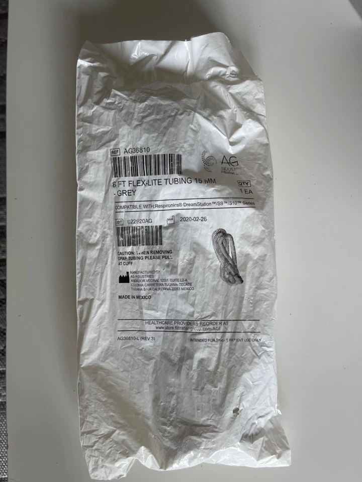 NOVA Mangueira CPAP Selada 6 Pés Cinza Padrão AG Industries AG36810 - Imagem 2 de 2