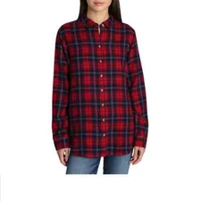 NWT! Jach's Ladies' Cozy Flannel Shirt ,RED/BLACK
