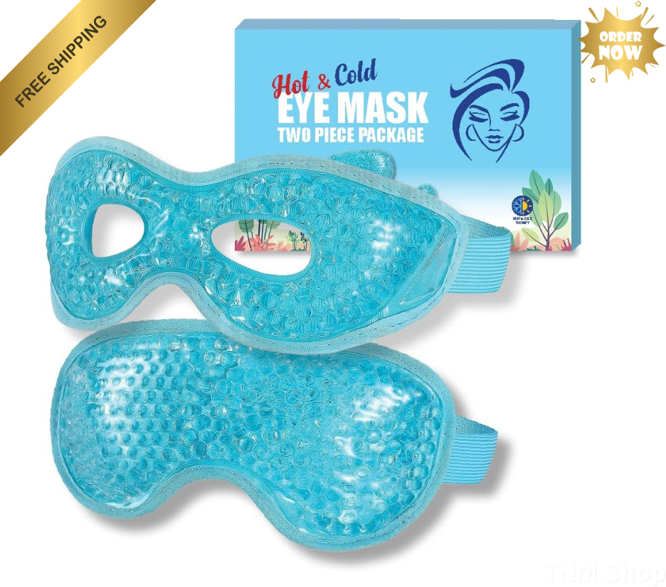 Cool Gel Eye Mask for Dark Circles Puffiness Dry Eyes Sinus Relief - 2 Pack-image