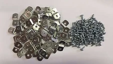 100 x 1/8" Picture Frame Offset Clips With Screws for Canvas, Mirrors, etc