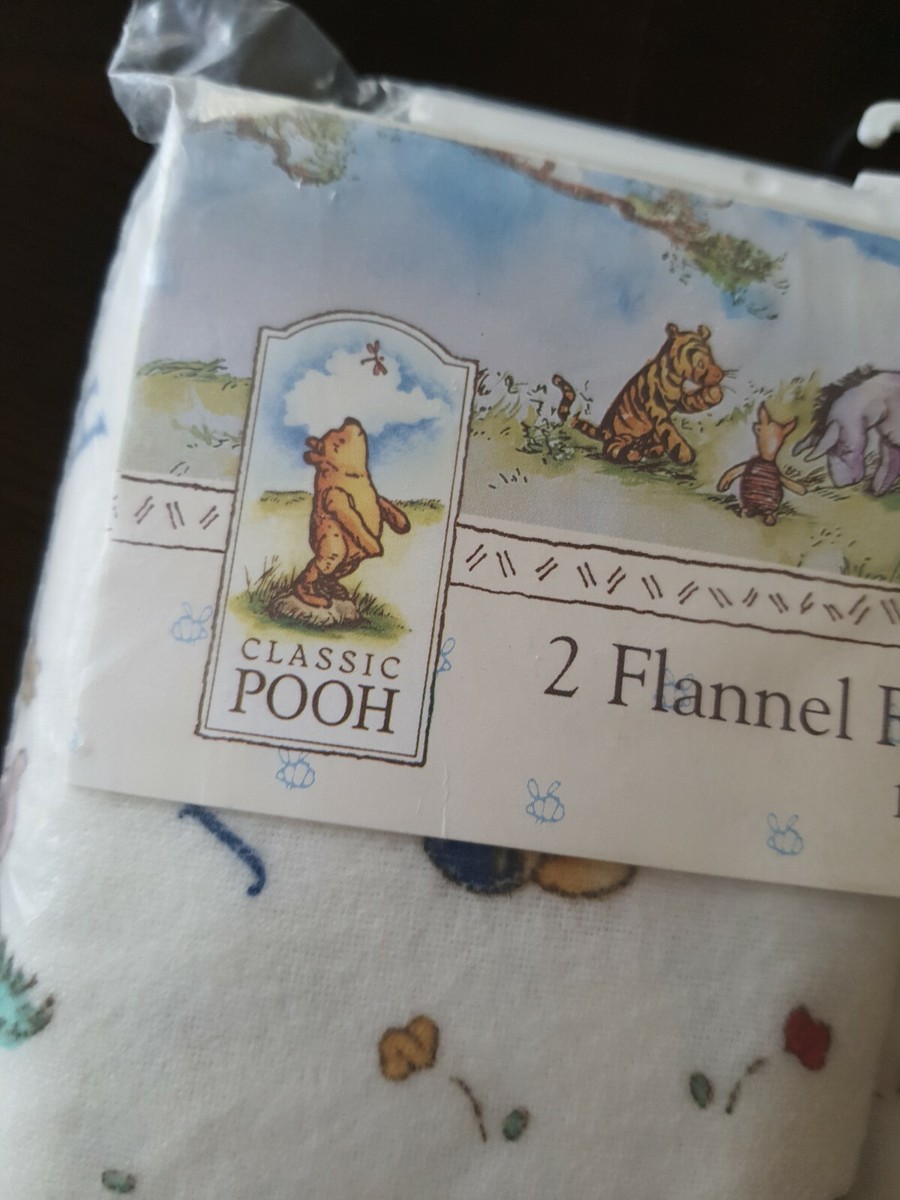 Winnie The Pooh VTG Baby Receiving Blankets LETTERS 30*40