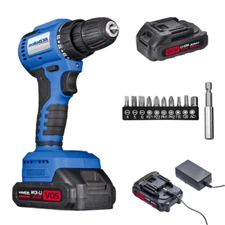 ACDelco 20V Cordless Drill Set, 2 Variable Speed, 400/1300RPM, Driver Bits