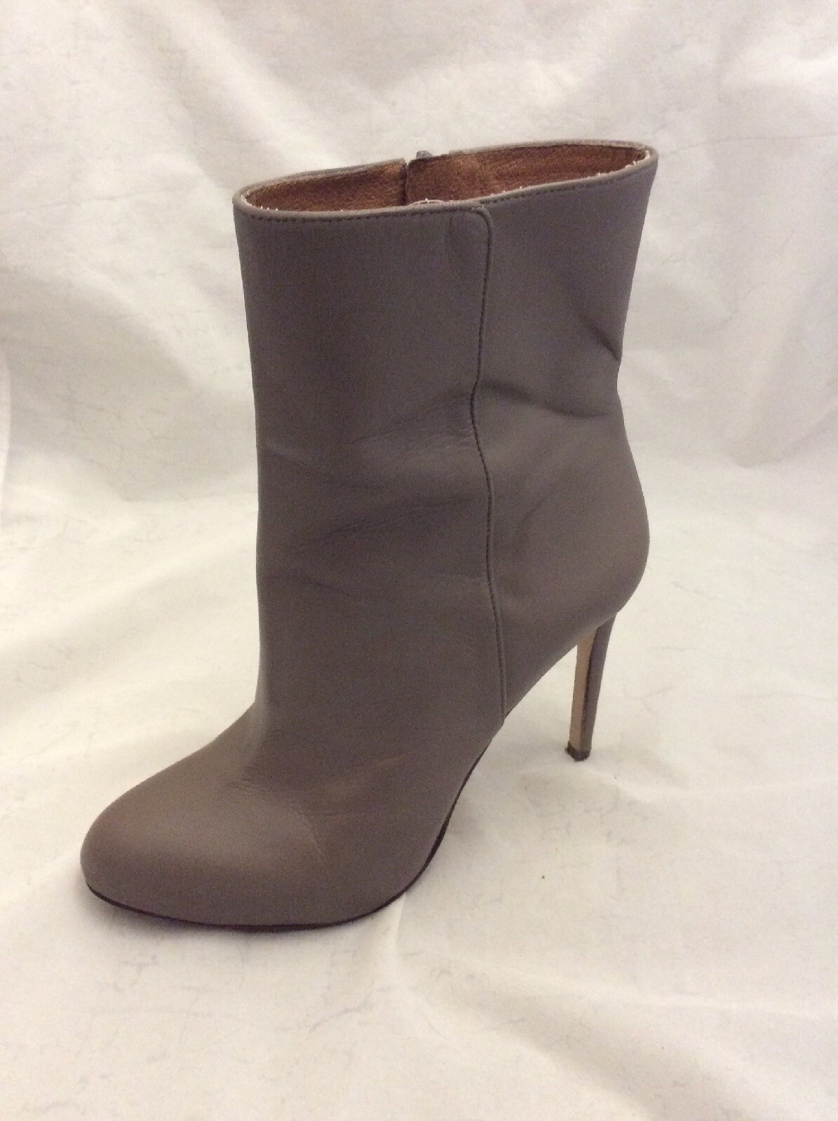 Louise Et Cie Size 9.5 Heeled Boots Mushroom Brown Leather