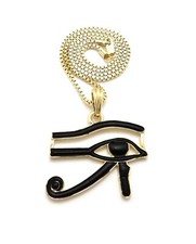 Egypt God Eye of Horus Pendant 18",20",24" Various Chain Hip Hop Necklace XSP817