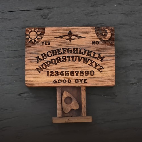 Mini Jeu de Société Ouija avec Planchette Bois Ouija Board Divination Outils - Photo 9 sur 9
