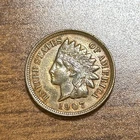 1907 Indian Head Cent AU Cleaned