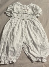 Vintage Baby Togs 3/6 Months One Piece Eyelet Romper