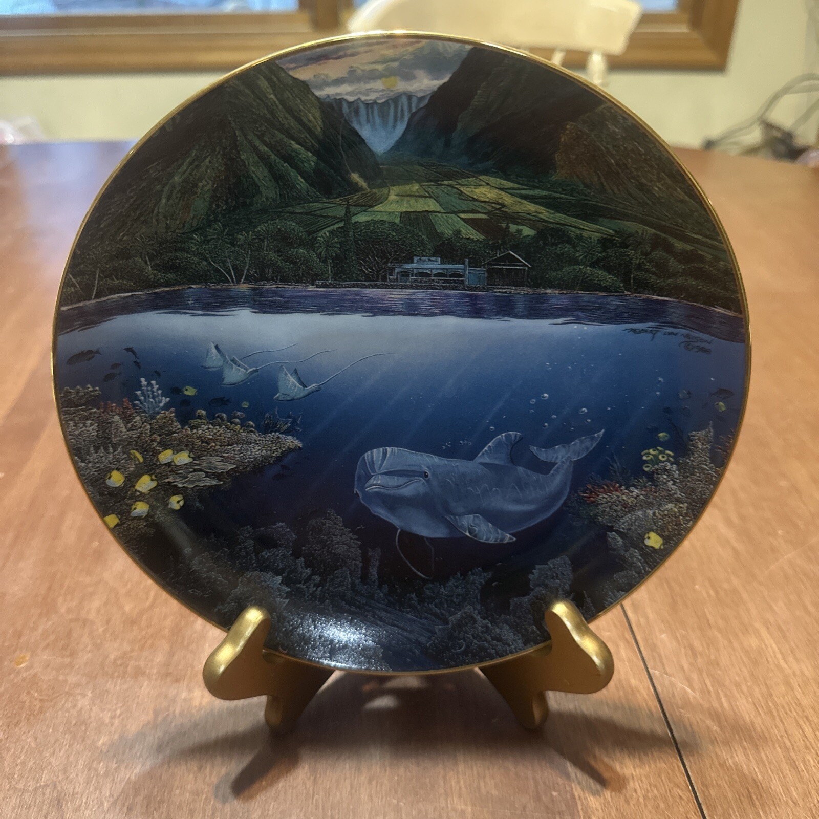 Chez Paul Robert Lyn Nelson Underwater Paradise Collection Plate Y7901 Danbury