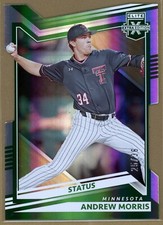 2022 Panini Elite Extra Baseball Andrew Morris Status Green Rookie 25/36 Die Cut