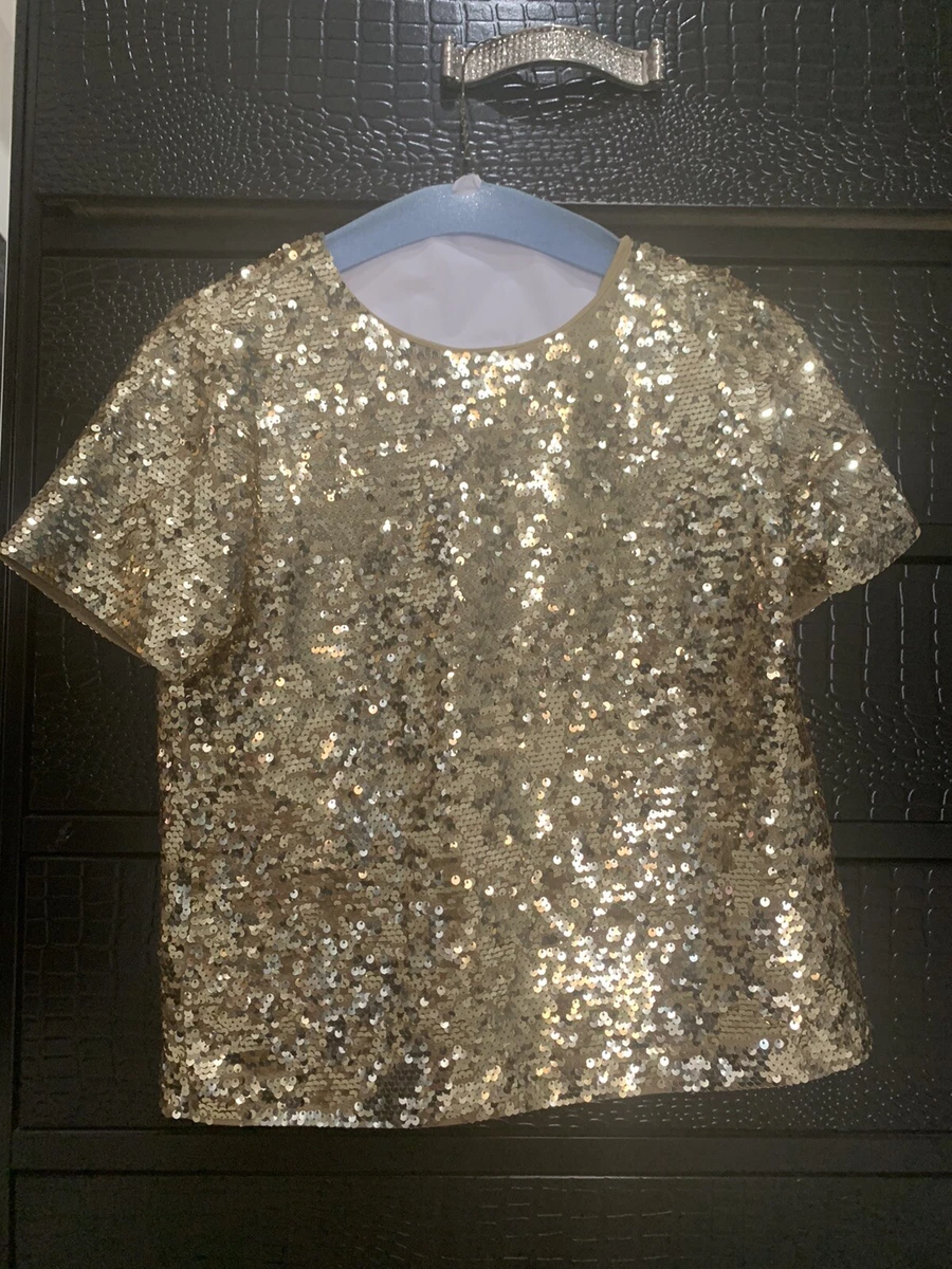 Michael Kors gold sequin top size XS eBay