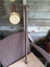 Vintage Swirl Carved Wooden Cane Walking Stick