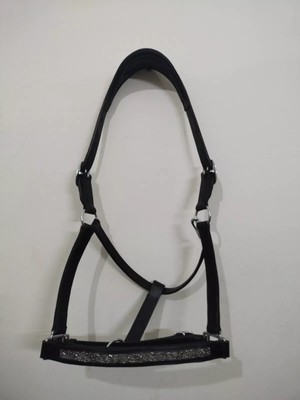 Leather Horse Halter Glitter Rock Decor English Halter All Size Free Shipping