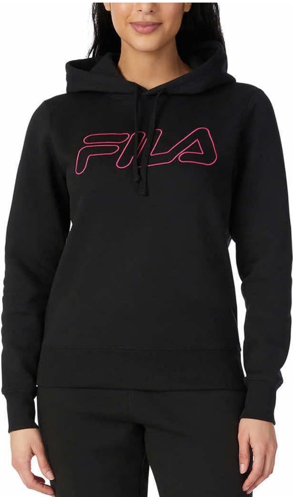 Felpa donna Fila maglione pile peso medio logo con cappuccio taglia XL nuova con etichetta