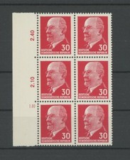 DDR ULBRICHT 935 Y  Wz Y postfrisch ** Rand-6er-BLOCK m2647