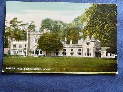 Bolton Hall, Bolton Abbey Postkarte gedruckt Vintage North Yorkshire Wharfedale