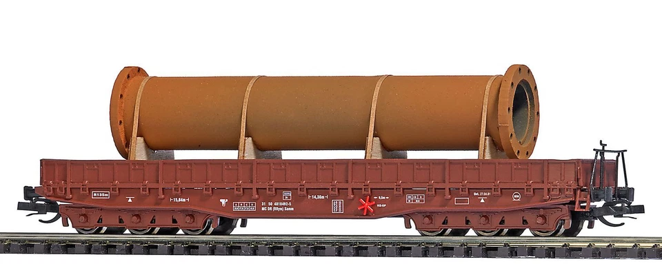 Busch Spur TT 31181 Flachwagen Samm 4818 der DR mit Ladegut - Bild 1 von 1