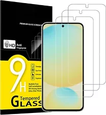 3x Tempered Glass Screen Protector For Samsung S24 S25 Edge  Ultra Fingerprint