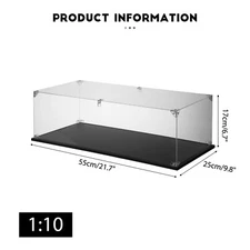Large Clear Display Acrylic Box for Collectible Alternative Glass Case Dustproof