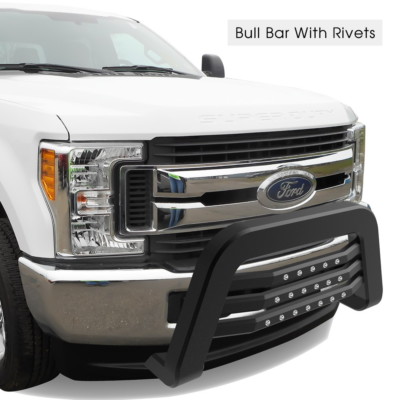 APS Black Push Bumper Bull Bar Fits 2017-2018 Ford Super Duty