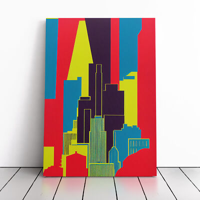 Prachtvolle Stadt Skyline Abstrakt Leinwand Wandbild Kunstdruck Gerahmtes Bild Deko