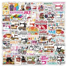 50 Pcs Sewing Stickers Quilting Diy Craft Decals Laptop Hydro Yeti Free Shipping