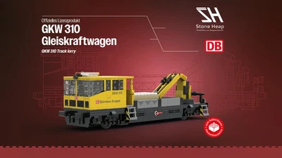 Stone Heap SH-3013 DB GKW 310 Gleiskraftwagen Modell aus Klemmbausteinen - Bild 1 von 3