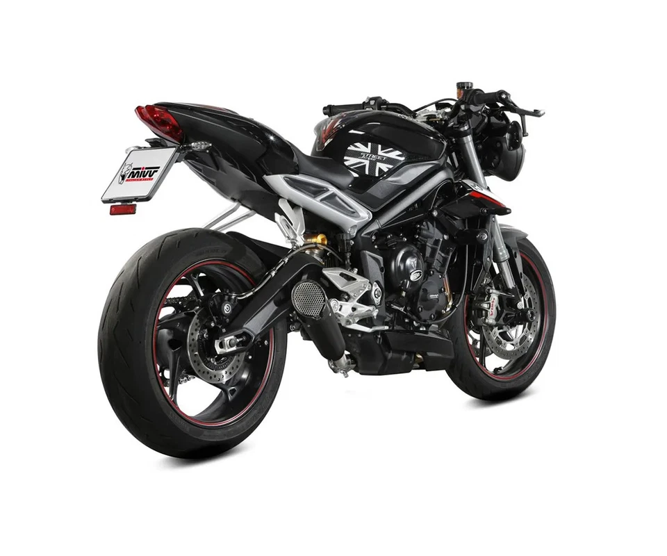 Pots D'echappement MIVV X-M5 Black TRIUMPH STREET TRIPLE 765 R/S/RS 2017 2024 - Photo 3/4