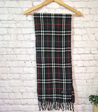 Sciarpa lana di agnello originale Burberry Nova Check misura 150 cm x 30 cm grigio rosso bianco