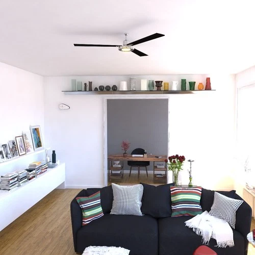 Clara 1-Light Ceiling Fan in Contemporary Style 17 Inches Tall and 52 Inches - Picture 7 of 8