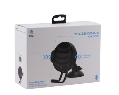 AT&T 15W Premium Auto Grip Wireless Charging Dock w/ Vent & Dash Clips -