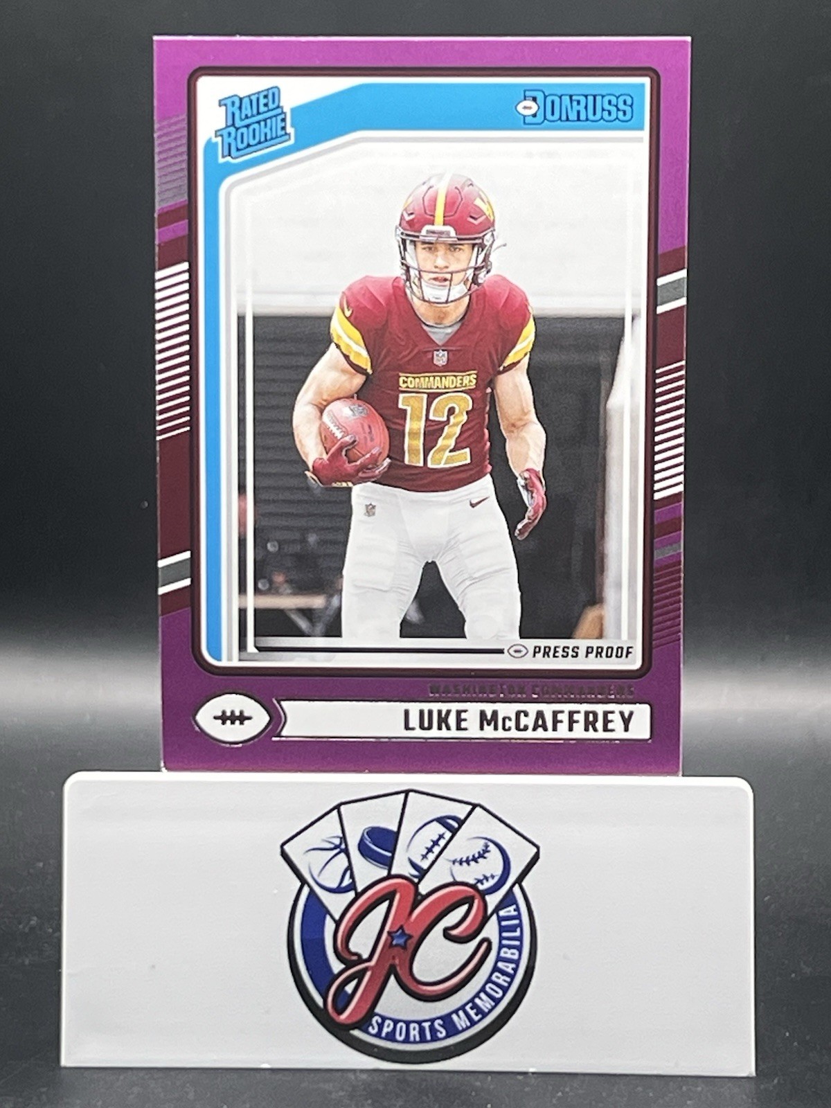 LUKE MCCAFFREY - 2024 Panini Donruss - Rated Rookie #302 Purple Press Proof (RC)