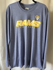 CSA NFL Team Apparel Los Angeles Rams Long Sleeve Men's Shirt NWT 2XL
