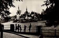RPPC Peles Castle Sinaia Romania vintage postcard y648