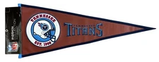 Tennessee Titans Premium Pigskin & Wool Embroidered Pennant-Winning Streak-New