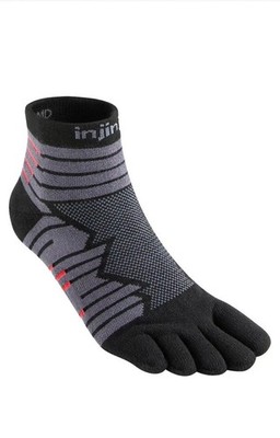 Injinji Ultra Run Performance Mini Crew Padded Toe Socks Mid Weight Unisex Large