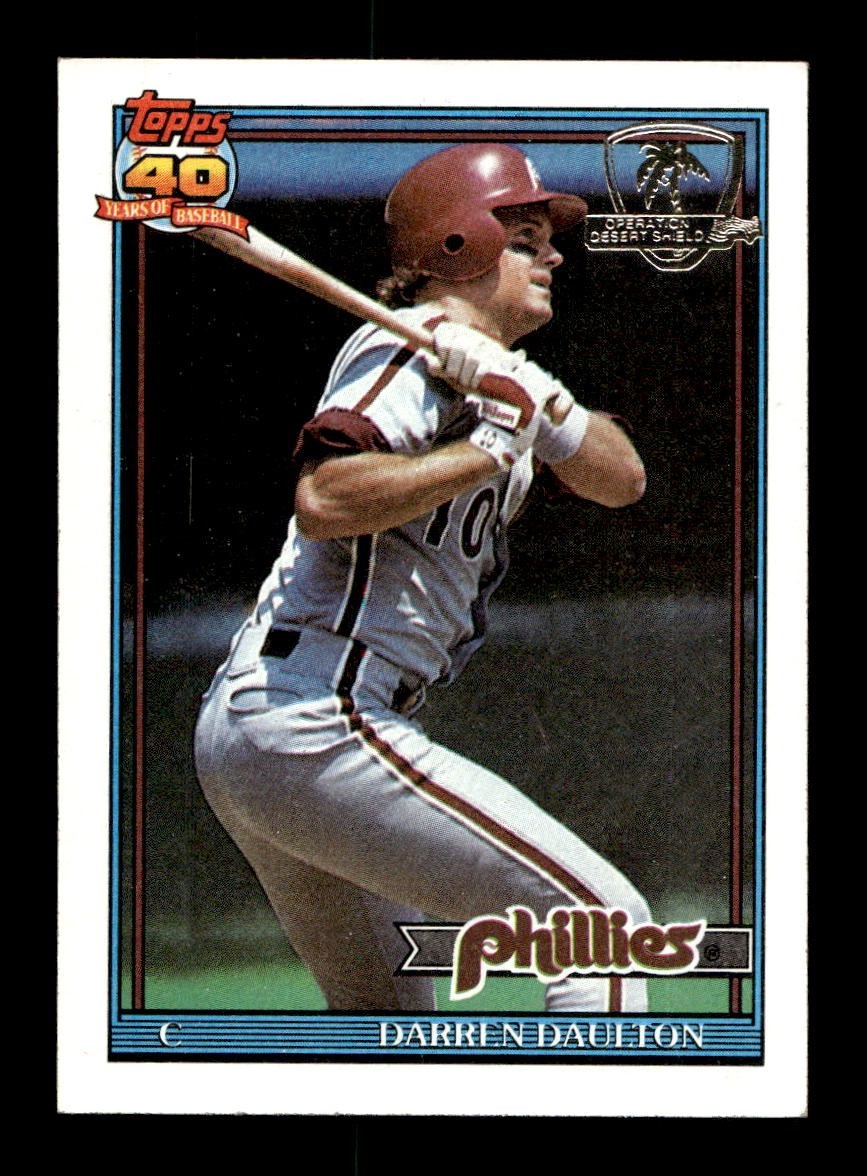 1991 Topps DESERT SHIELD #89 Darren Daulton Phillies NEAR MINT *2a