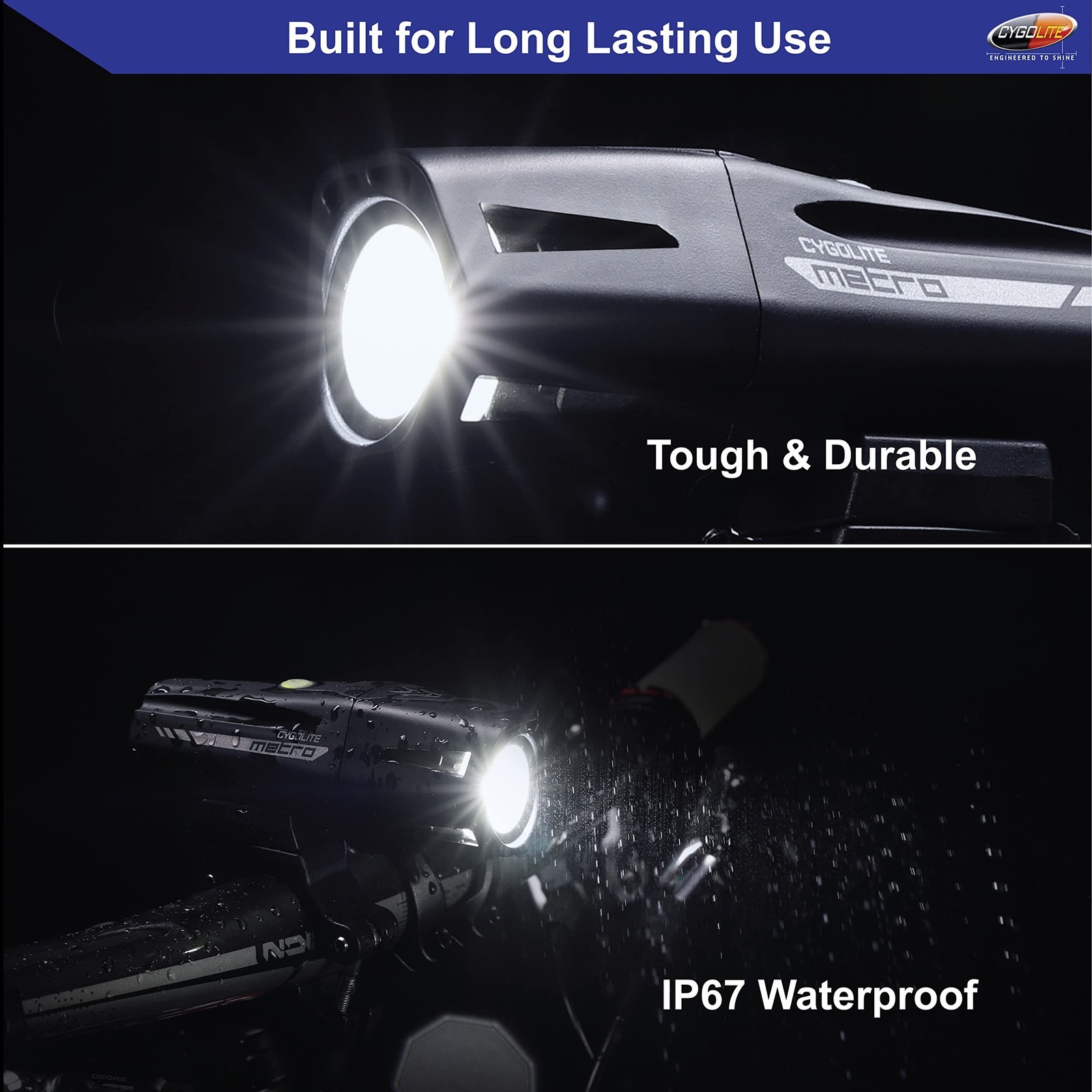 Cygolite Metro Pro &ndash; 1,100 Lumen Bike Light &ndash; 9 Night & Day Modes