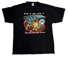 Logo 7 NFL Vintage 90s Miami Dolphins Football Lightning Tee T Shirt USA Rare XL
