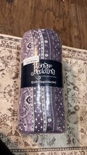 WONGS BEDDING Quilt Set King Size, Purple Bohemian Bedspread, 3 Pieces