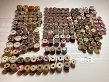 Vintage Lot of 190 Spools of Sewing Thread Wooden  Plastic Spools Lot No. 3 