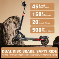 800W 10" Electric Scooter Up to 28Mph 499WH 15AH Folding Commuter E-Scooter US