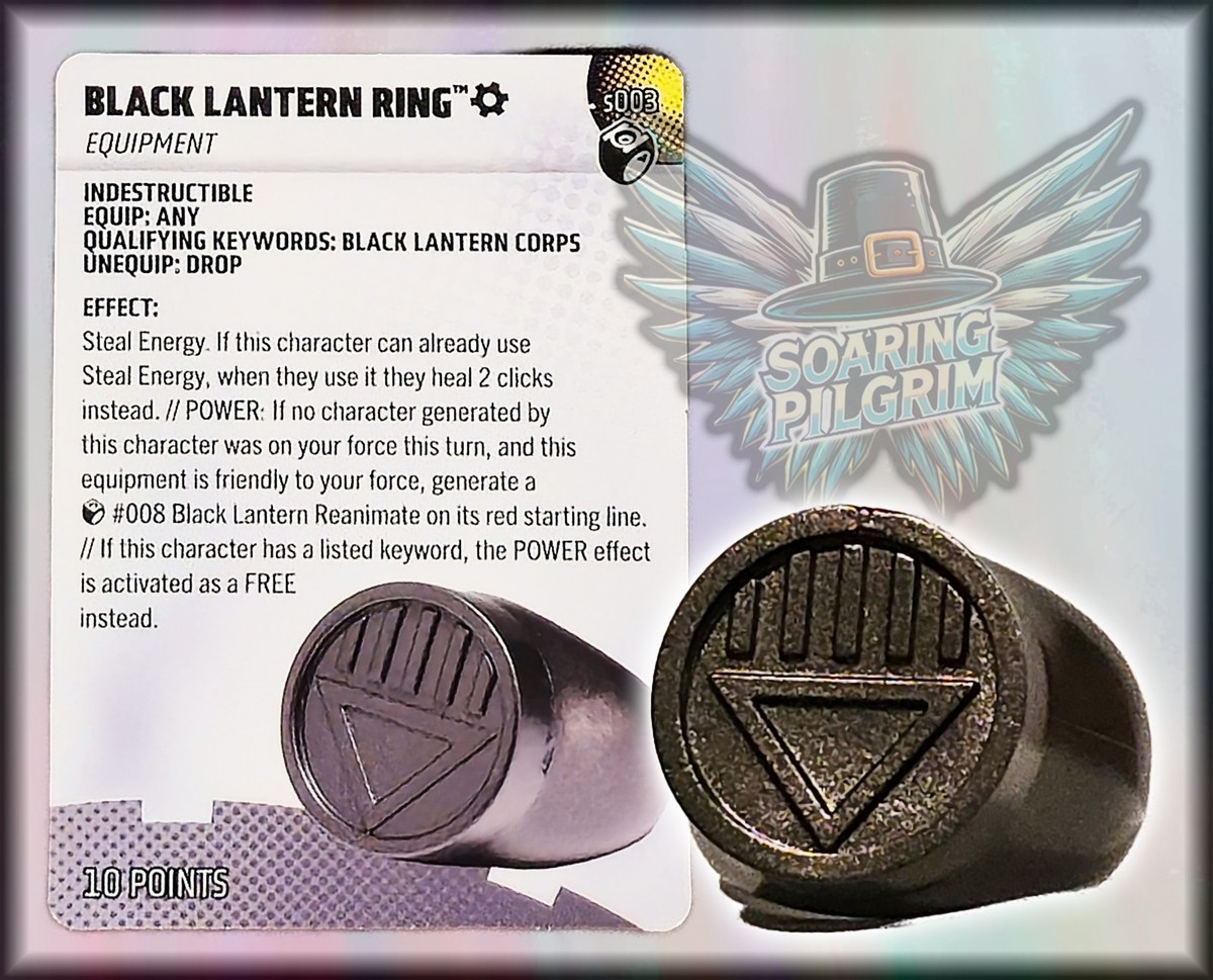 DC Heroclix BLACK LANTERN RING - s003 - EQUIPMENT Lantern Legacy