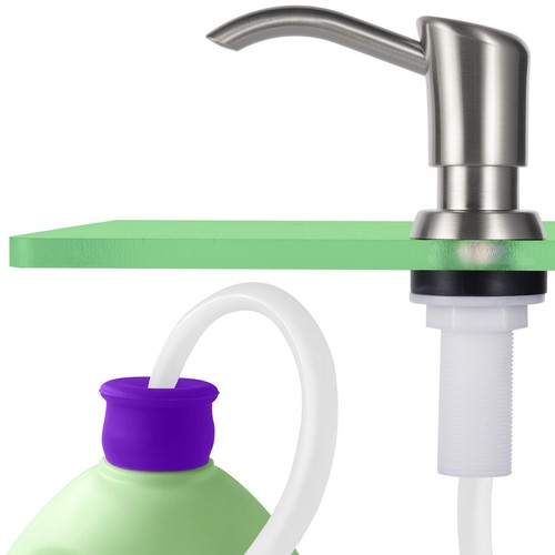 Built in Counter Soap Dispenser (Brushed Nickel) for Kitchen Sink and Extensi...