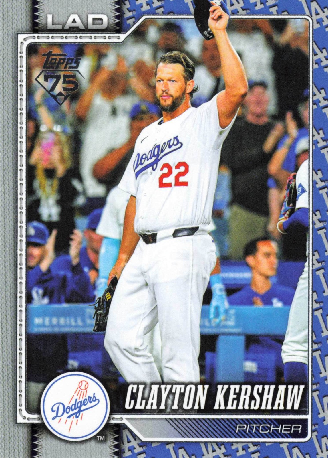 2026 Topps #22 Clayton Kershaw Team Color Border