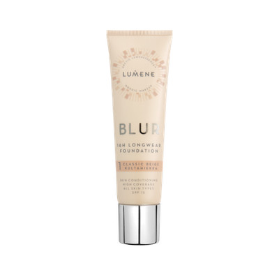 Lumene Blur 16H Longwear Smoothing Face Foundation - 1 CLASSIC BEIGE 30ml