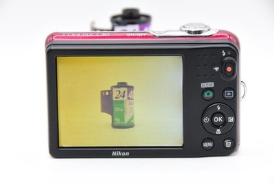Nikon COOLPIX L30 Red Compact Digital Camera with Original Box