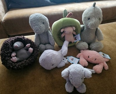 Jellycat Retired Konvolut Restposten x 7 verschiedene einige mit Etikett sehr guter Zustand siehe Bilder